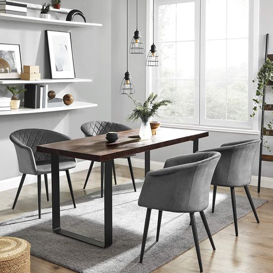 SONGMICS Esszimmerstuhl, Sessel, Polsterstuhl mit Armlehnen