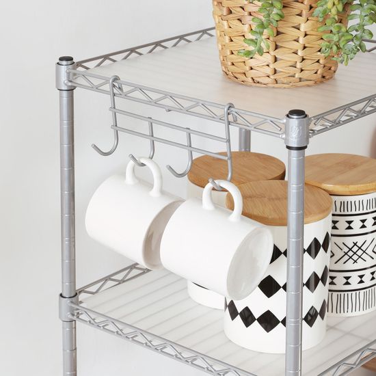 SONGMICS Badezimmerregal, Standregal aus Metall, robust, bis 100 kg