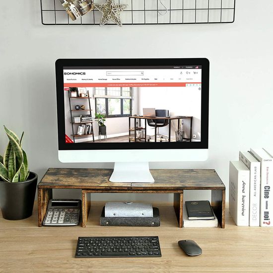 SONGMICS Monitorständer für 2 Monitore, Verstellbarer Bildschirmständer