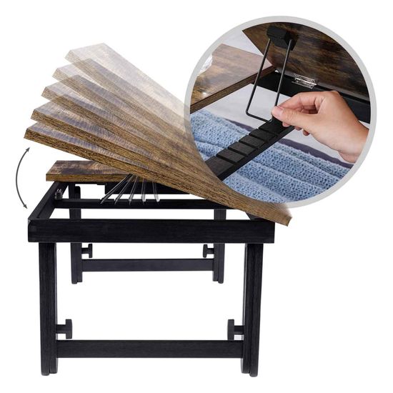 SONGMICS Laptoptisch, Laptopständer, Frühstückstablett, klappbare Beine