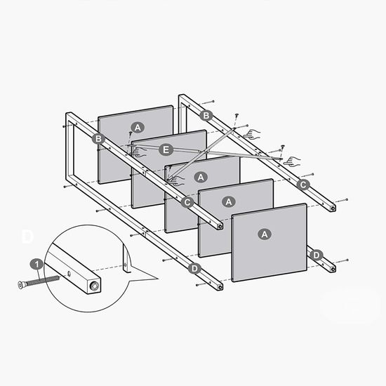 VASAGLE Bücherregal, Aufbewahrungsregal, mit 5 Regalebenen, offene