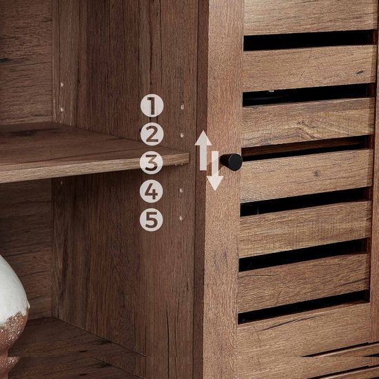 VASAGLE Sideboard, Beistellschrank, Küchenschrank mit offenen