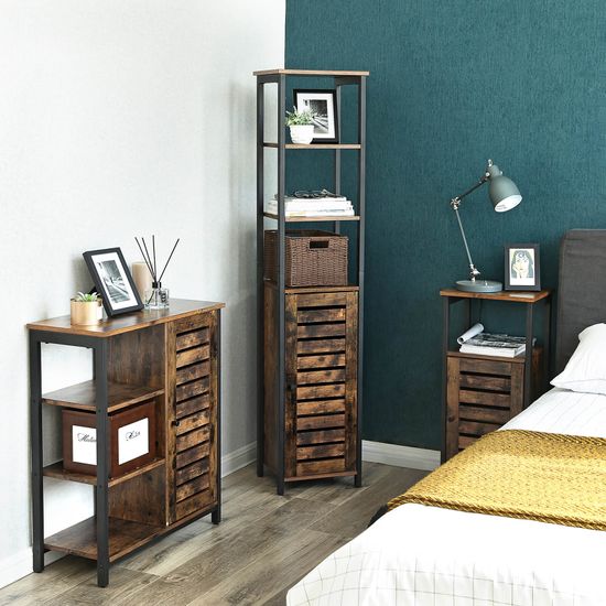 Hochschrank mit 3 Ablagen - Hochschrank | VASAGLE von SONGMICS