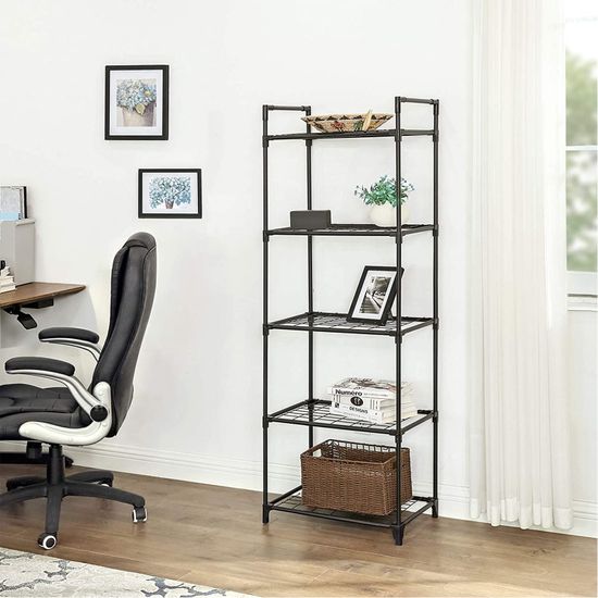SONGMICS Regalsystem mit 5 Ablagen, Aufbewahrungsregal aus Metall