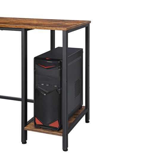 VASAGLE Schreibtisch, Computertisch, Bürotisch mit 4 Ablagen, große