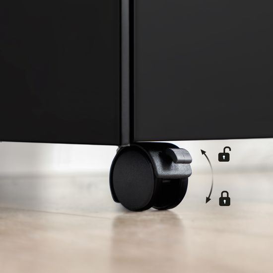 Abschließbarer Aktenschrank mit Schubladen Schwarz | SONGMICS