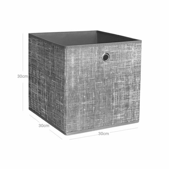 SONGMICS Aufbewahrungsboxen, 6er Set, faltbare Stoffboxen, Vliesstoff