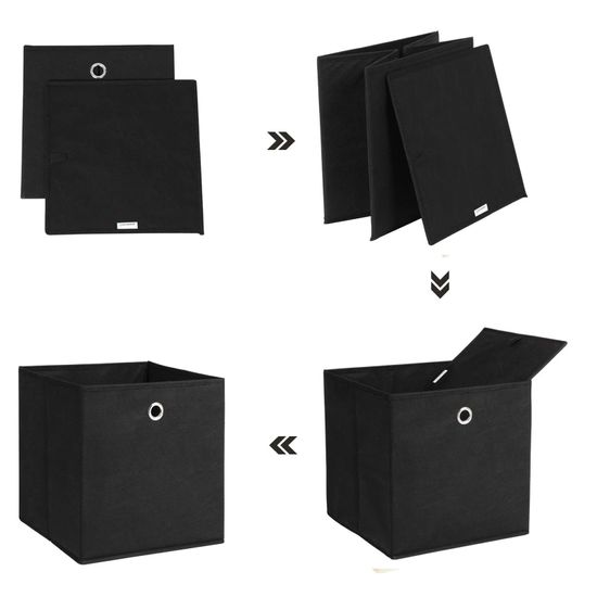 SONGMICS Aufbewahrungsbox, 6er Set, Faltbare Stoffbox, Faltbox aus