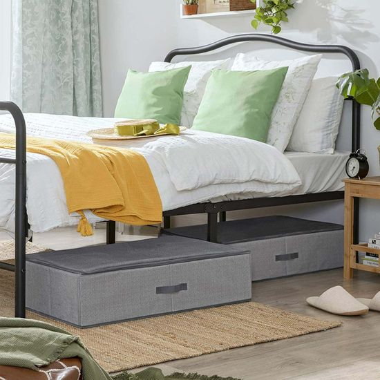 SONGMICS Aufbewahrungstaschen mit Verstellbarer Trennwand, 2er Set