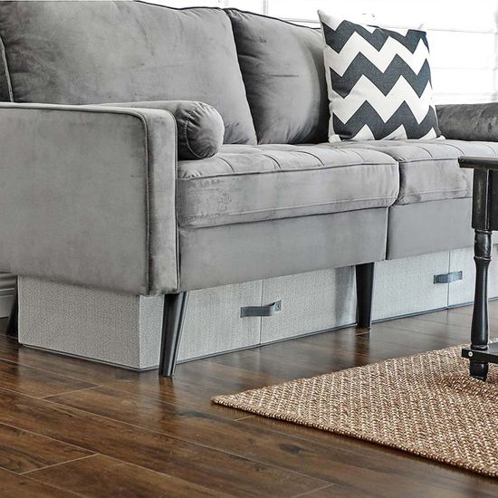 SONGMICS Aufbewahrungstaschen mit Verstellbarer Trennwand, 2er Set