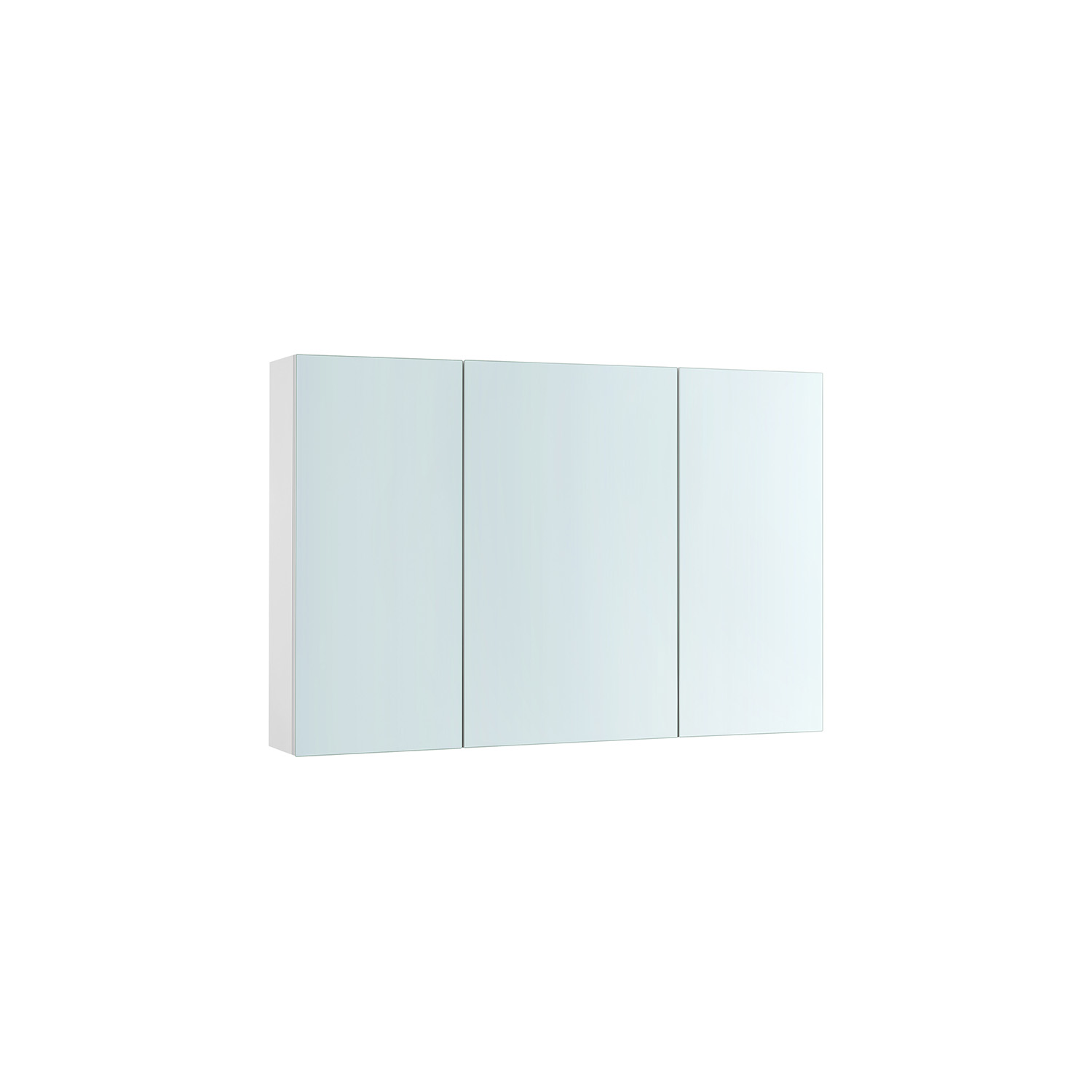 Wandschrank mit Spiegel und verstellbarem Regal weiß