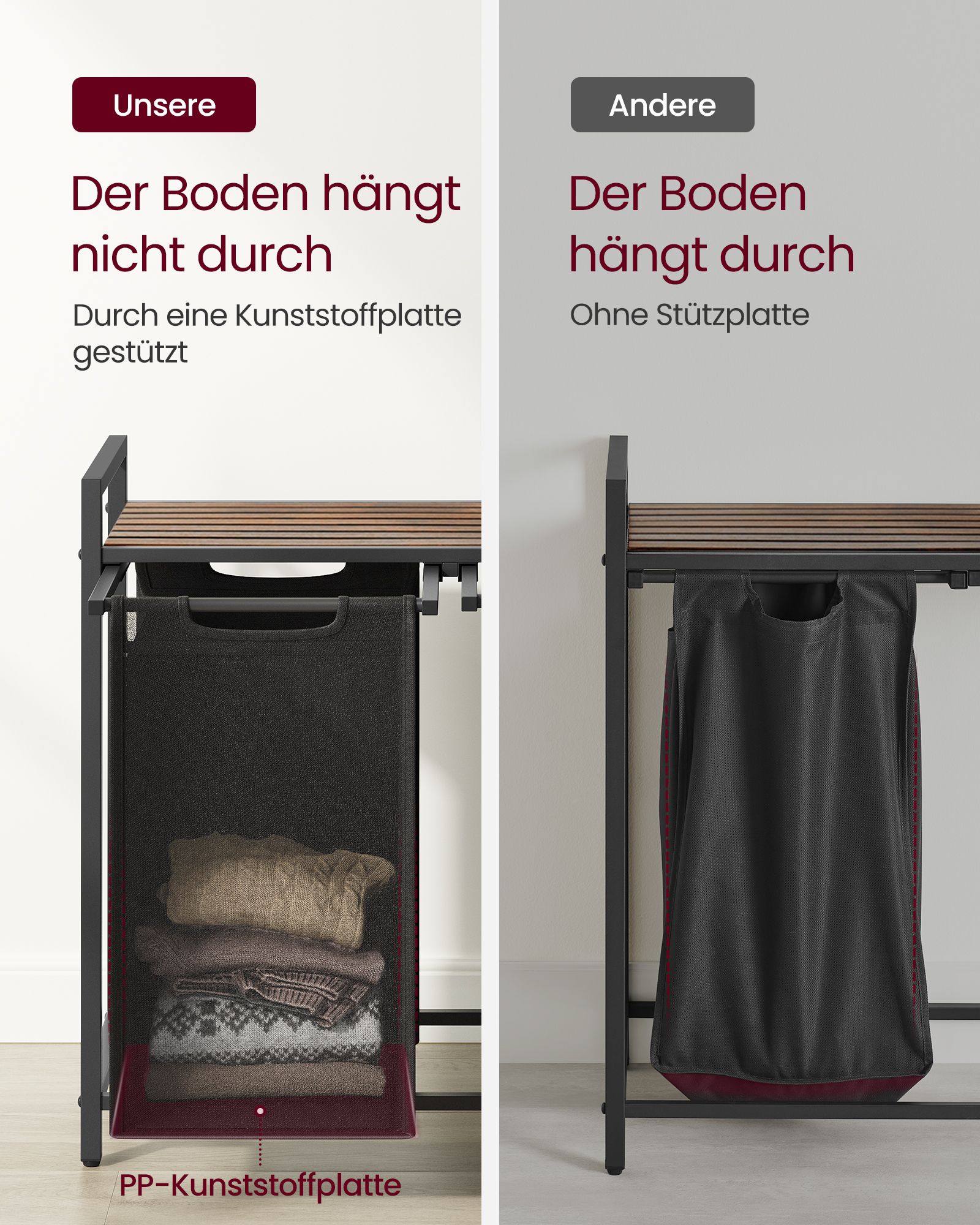 Skalbinių krepšys su ištraukiamais skalbinių maišais