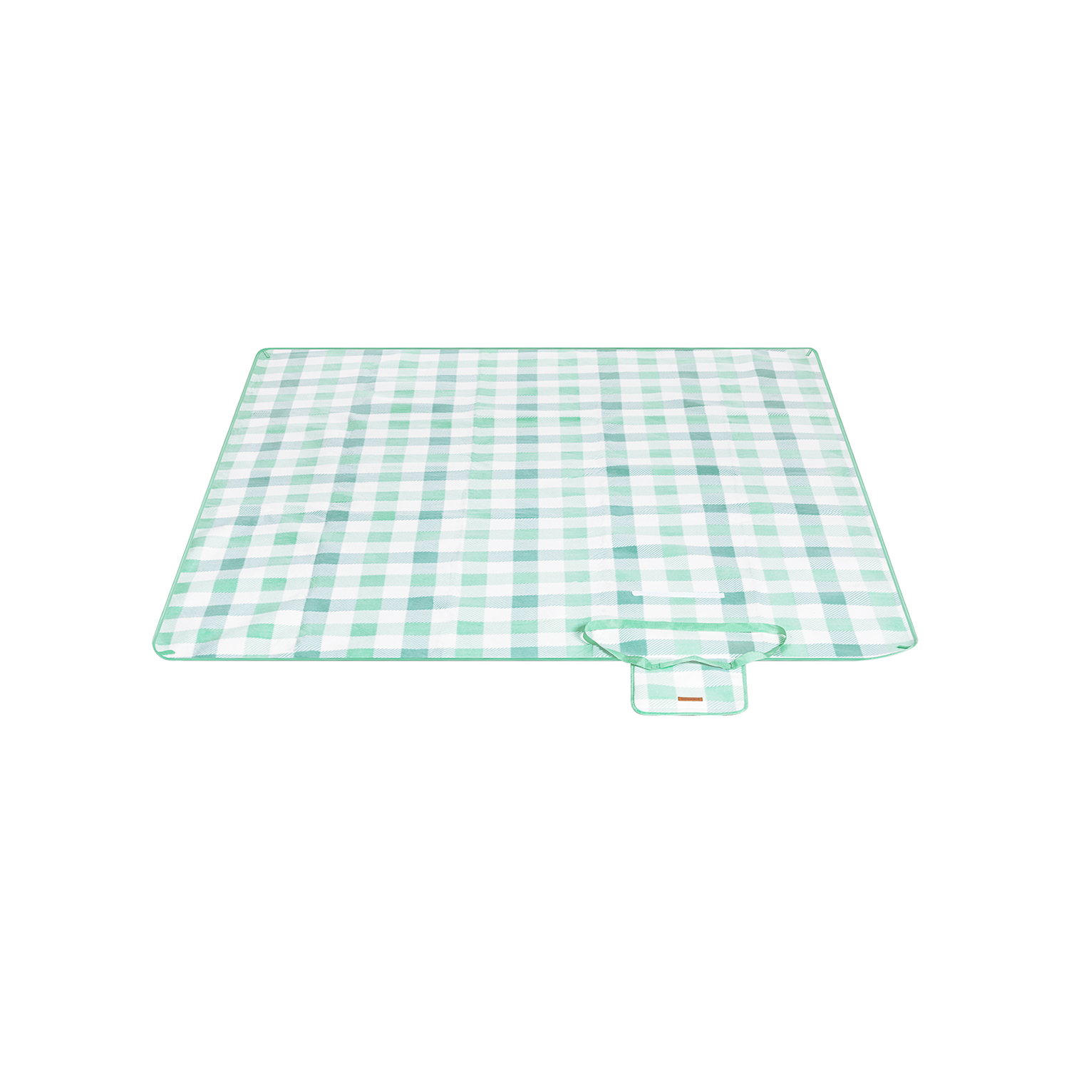 Picknickdecke 200 x 200 cm wasserdicht grün-weiß