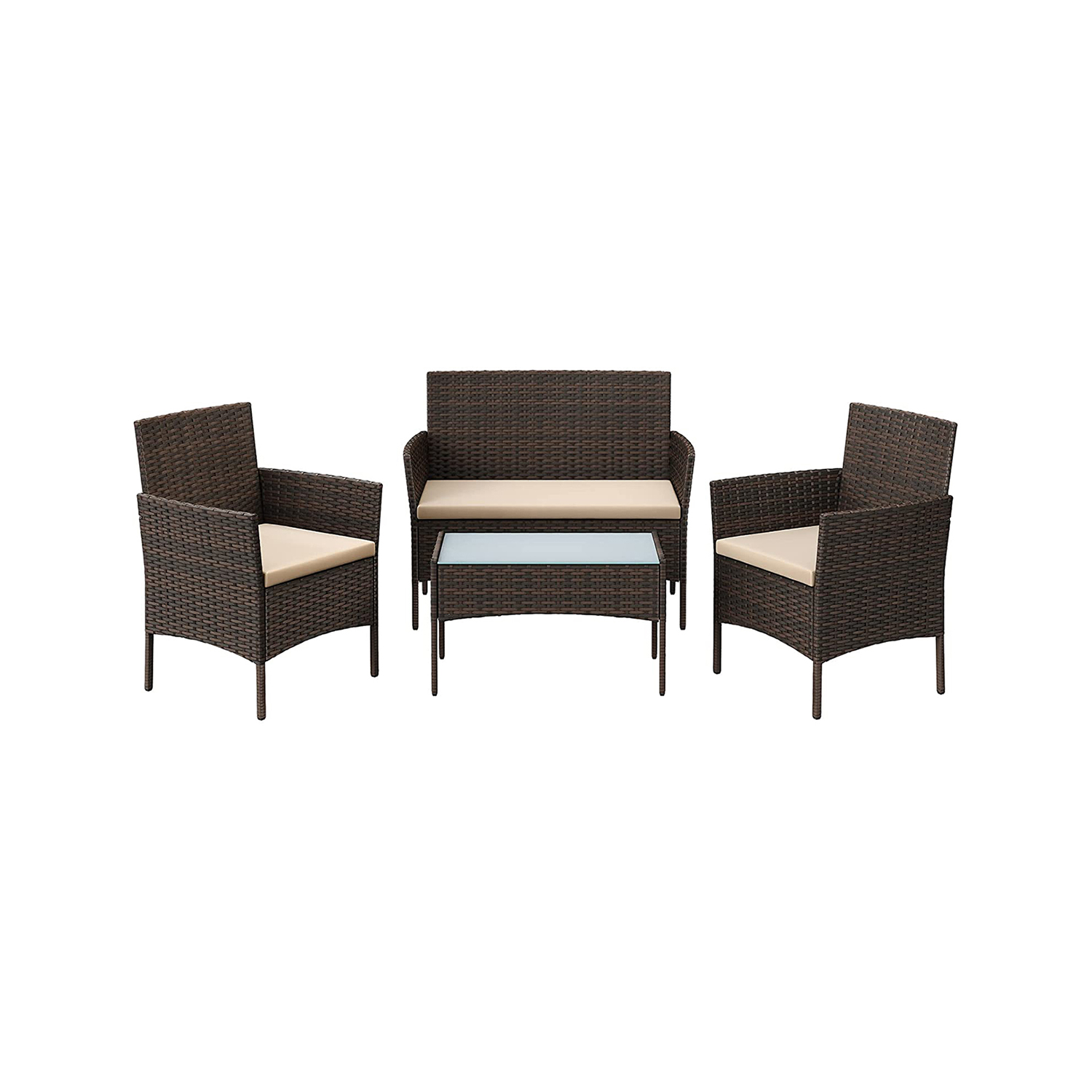 Balkonmöbel-Set 4-teilig