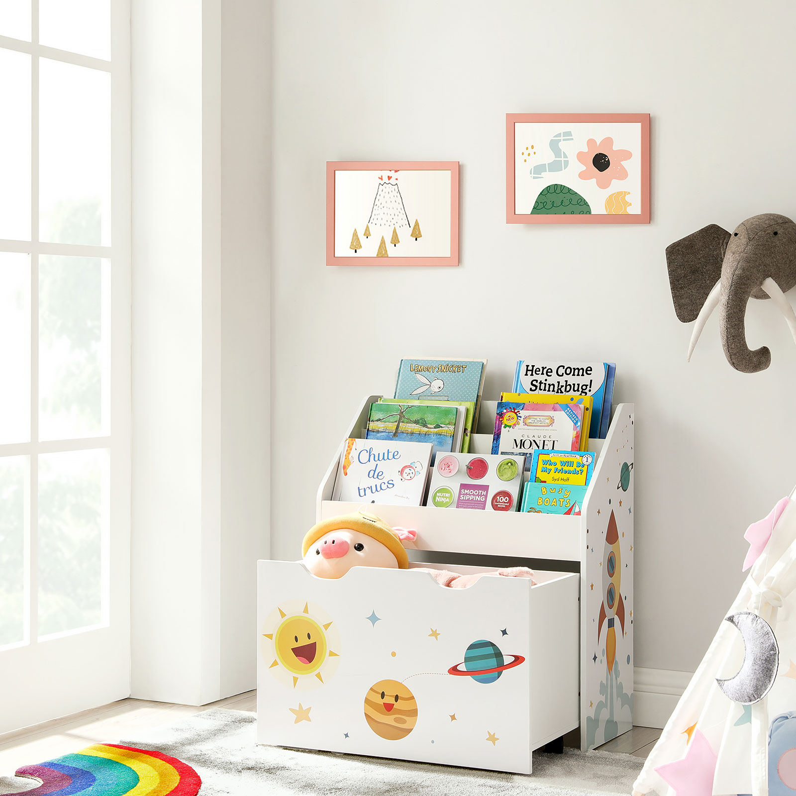 SONGMICS Kinderregal weiß 62,5 x 29,5 x 70,0 cm, 1 St.