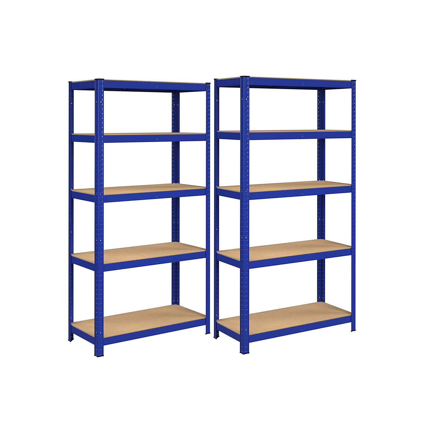 2er Set Lagerregal 180 cm hoch blau