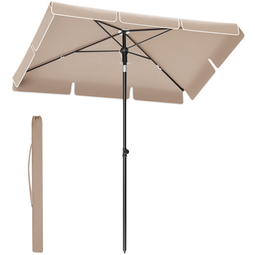 SONGMICS Sonnenschirm, Balkonschirm, UPF 50+, Aufbewahrungstasche, ohne Ständer