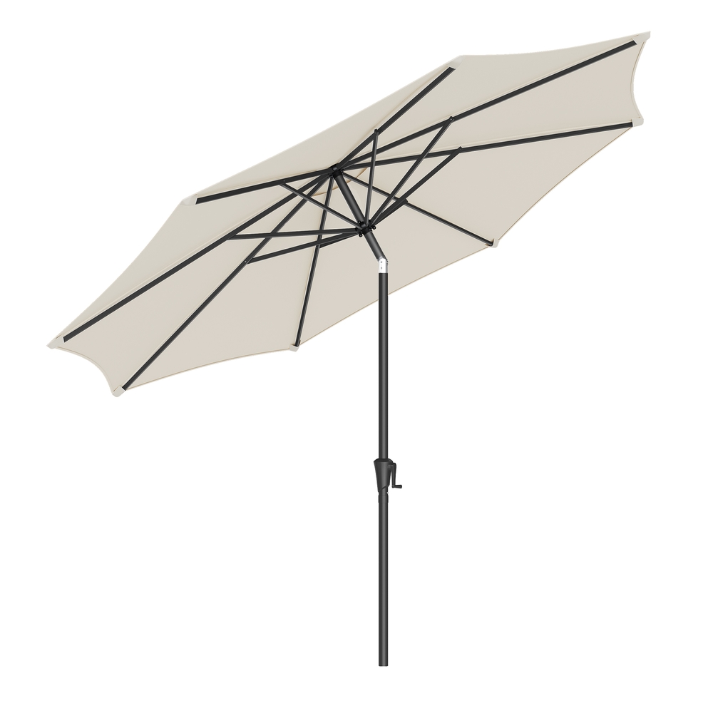 Sonnenschirm beidseitig um 30° knickbar beige