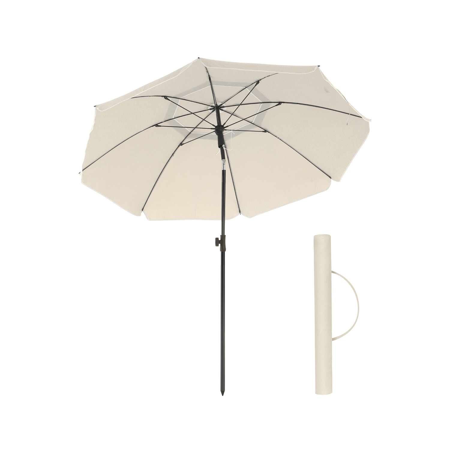 Sonnenschirm für Strand beige