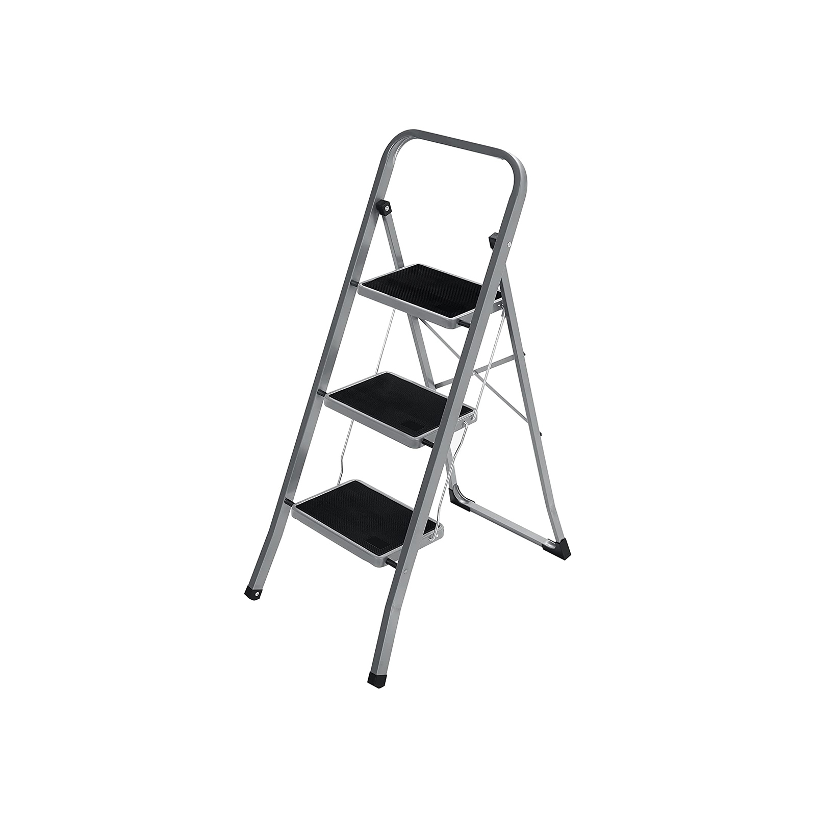 SONGMICS Klapptritt grau 3 Stufen, H: 105,0 cm