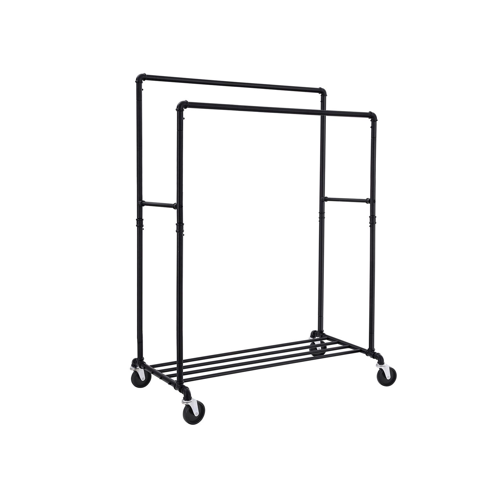 SONGMICS Rollgarderobe HSR60BV1 schwarz Metall 100,0 x 142,0/162,0 cm, 1 St.