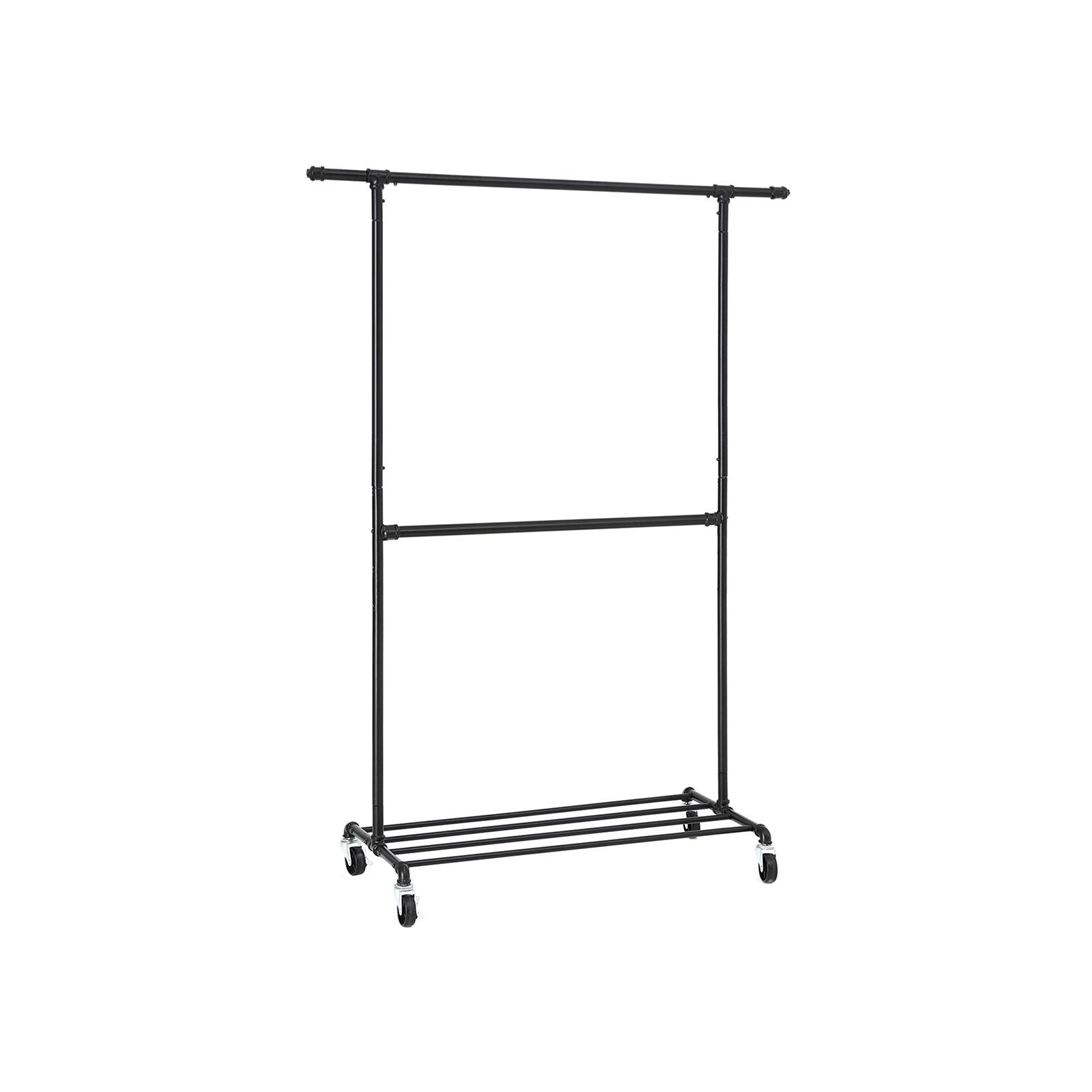SONGMICS Rollgarderobe schwarz Metall 100,0 x 198,0 cm, 1 St.