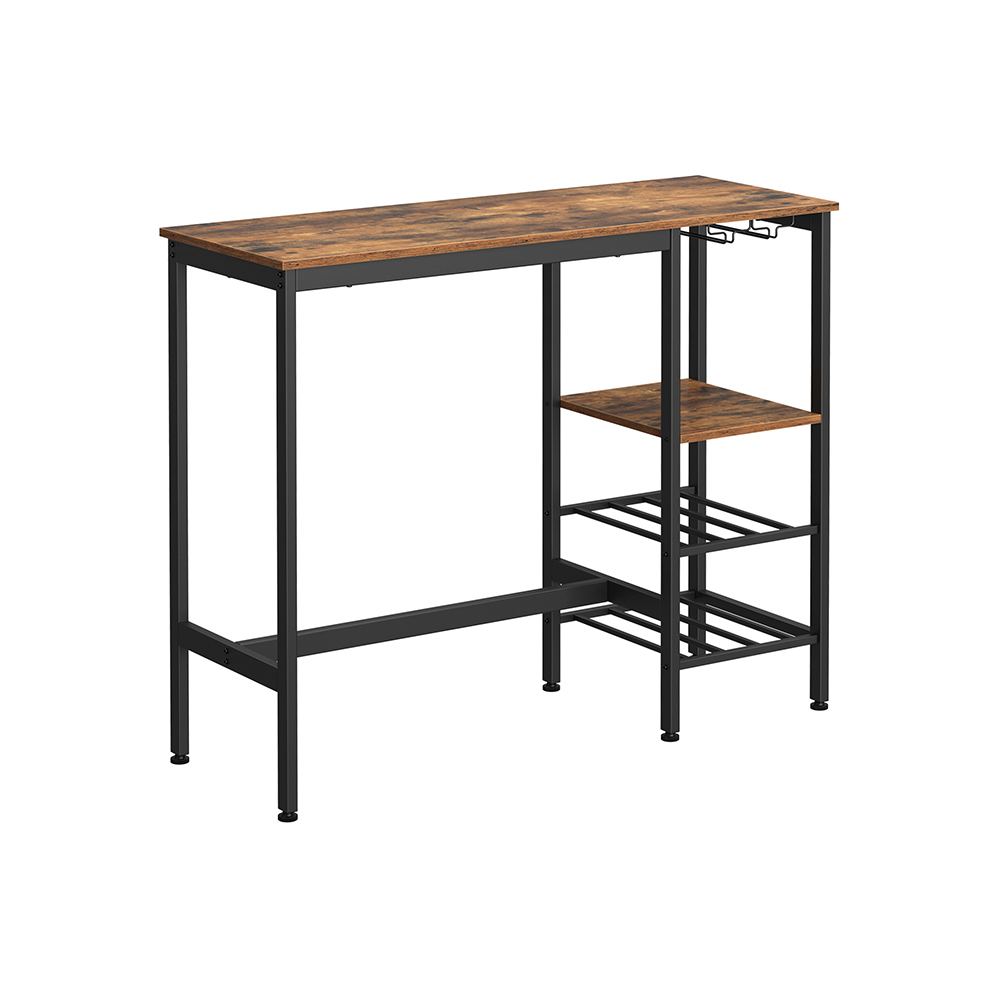 VASAGLE Bistrotisch rechteckig Spanplatte braun 110,0 x 40,0 x 90,0 cm, 1 St.