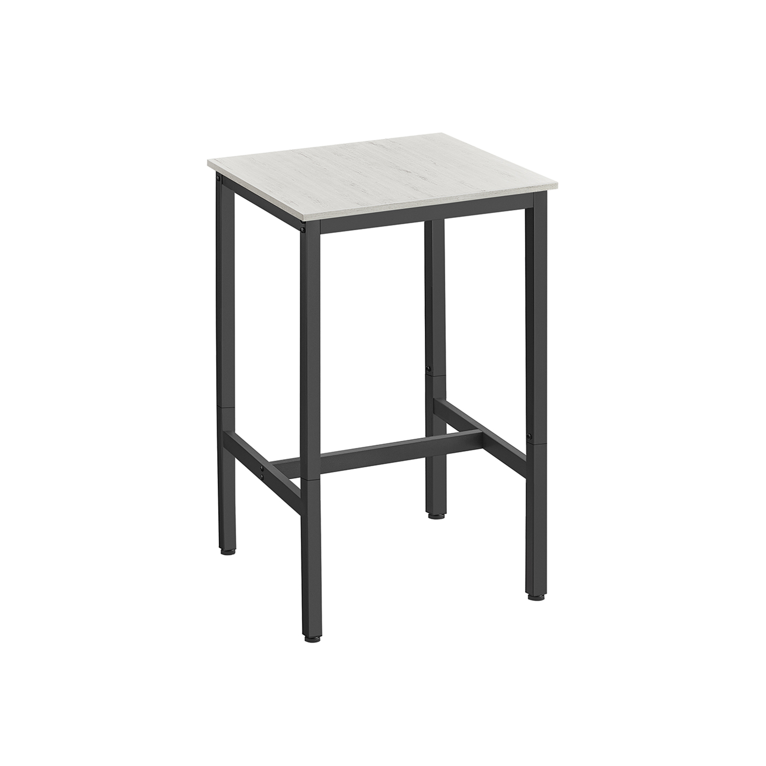 Bartisch mit Stahlgestell 60 x 60 x 92 cm vintageweiß-schwarz