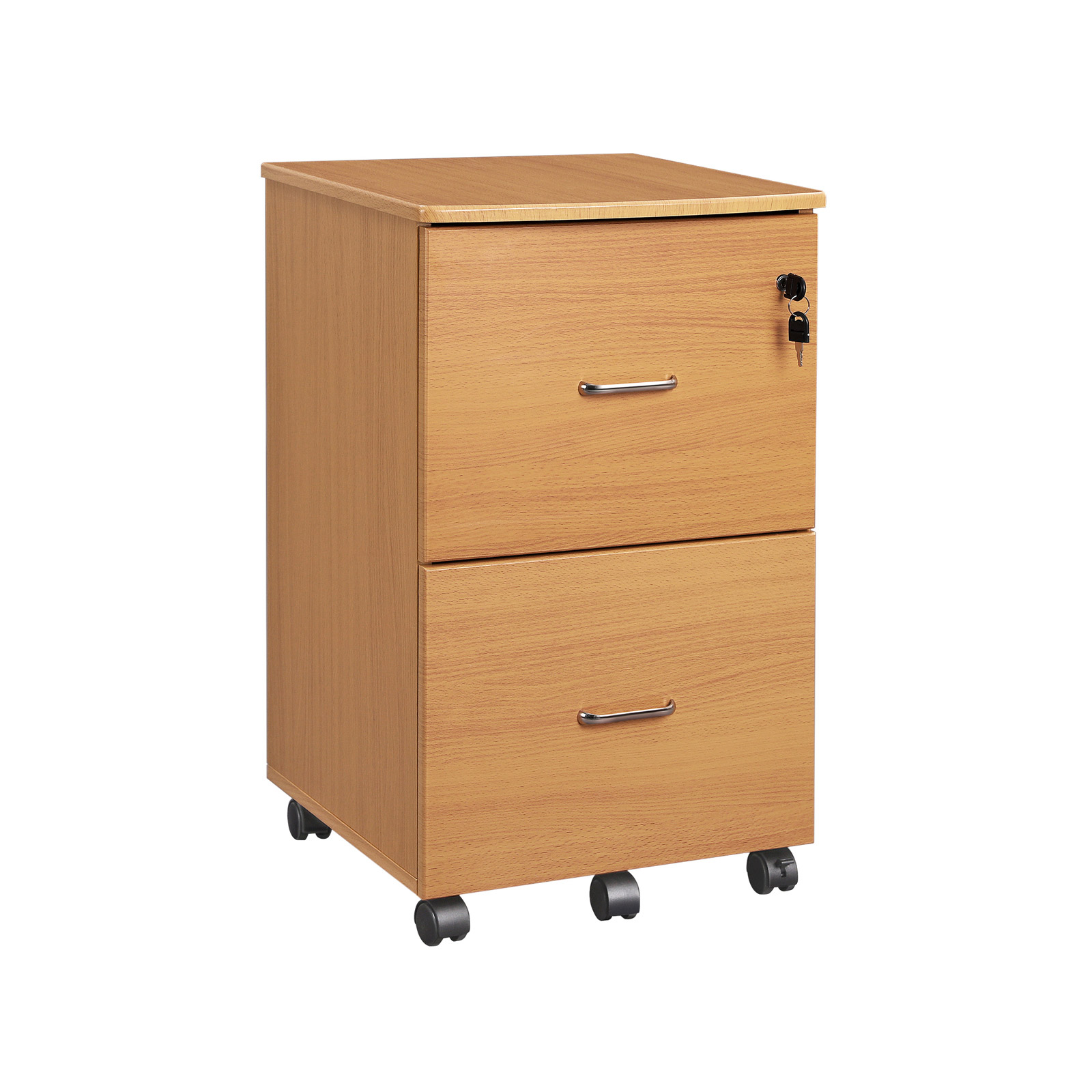 Rollcontainer Buchenfarben