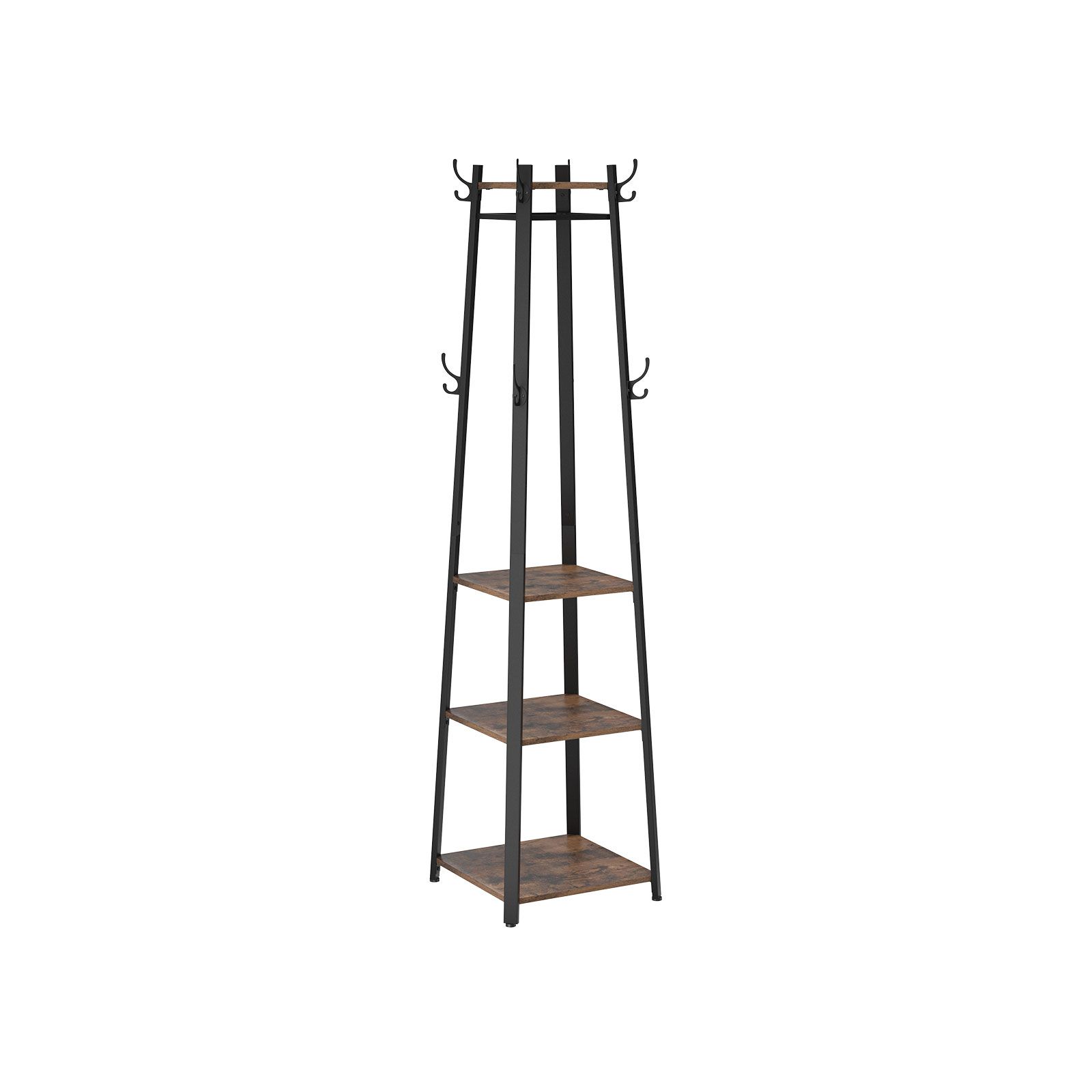 VASAGLE Kleiderständer LCR80X braun Metall 8 Haken 43,0 x 180,0 cm, 1 St.