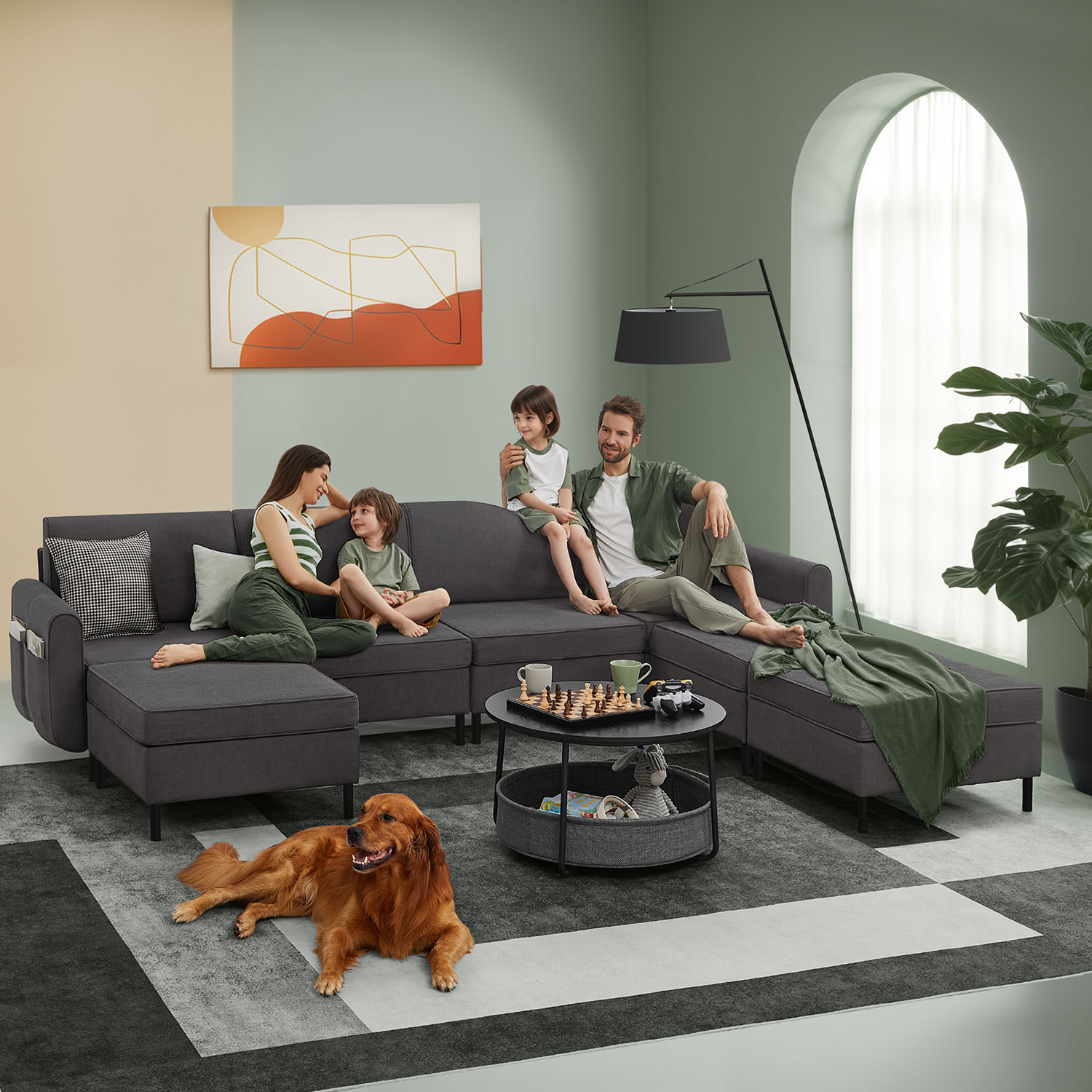 COMBIE Kollektion - 7 Teile Modulares Sofa