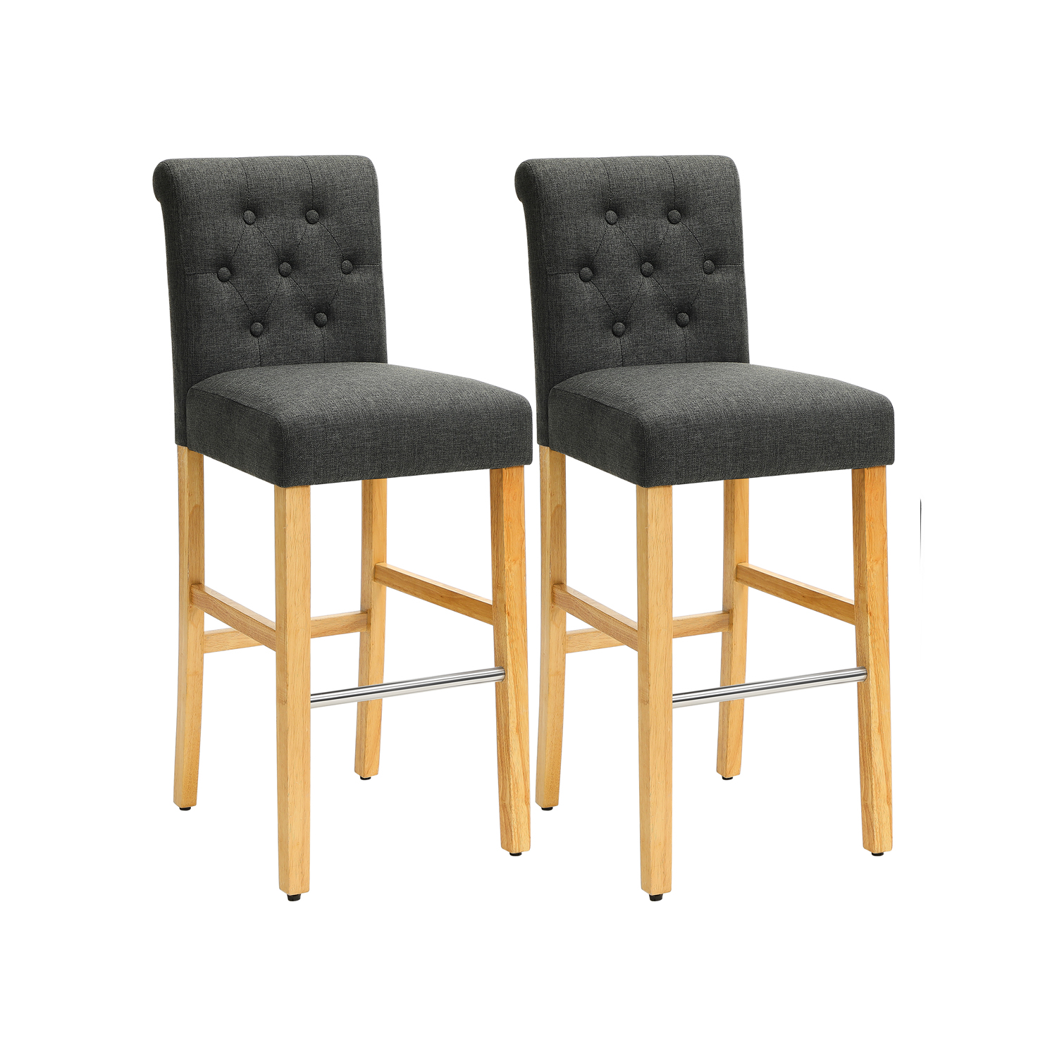 Barstühle mit Rückenlehne 2er Set