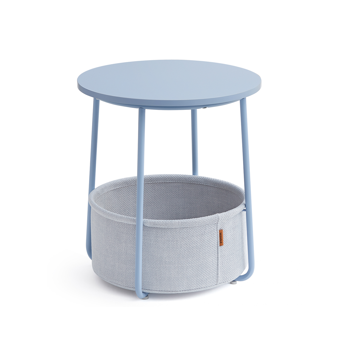 Beistelltisch rund puderblau-Pastellblau
