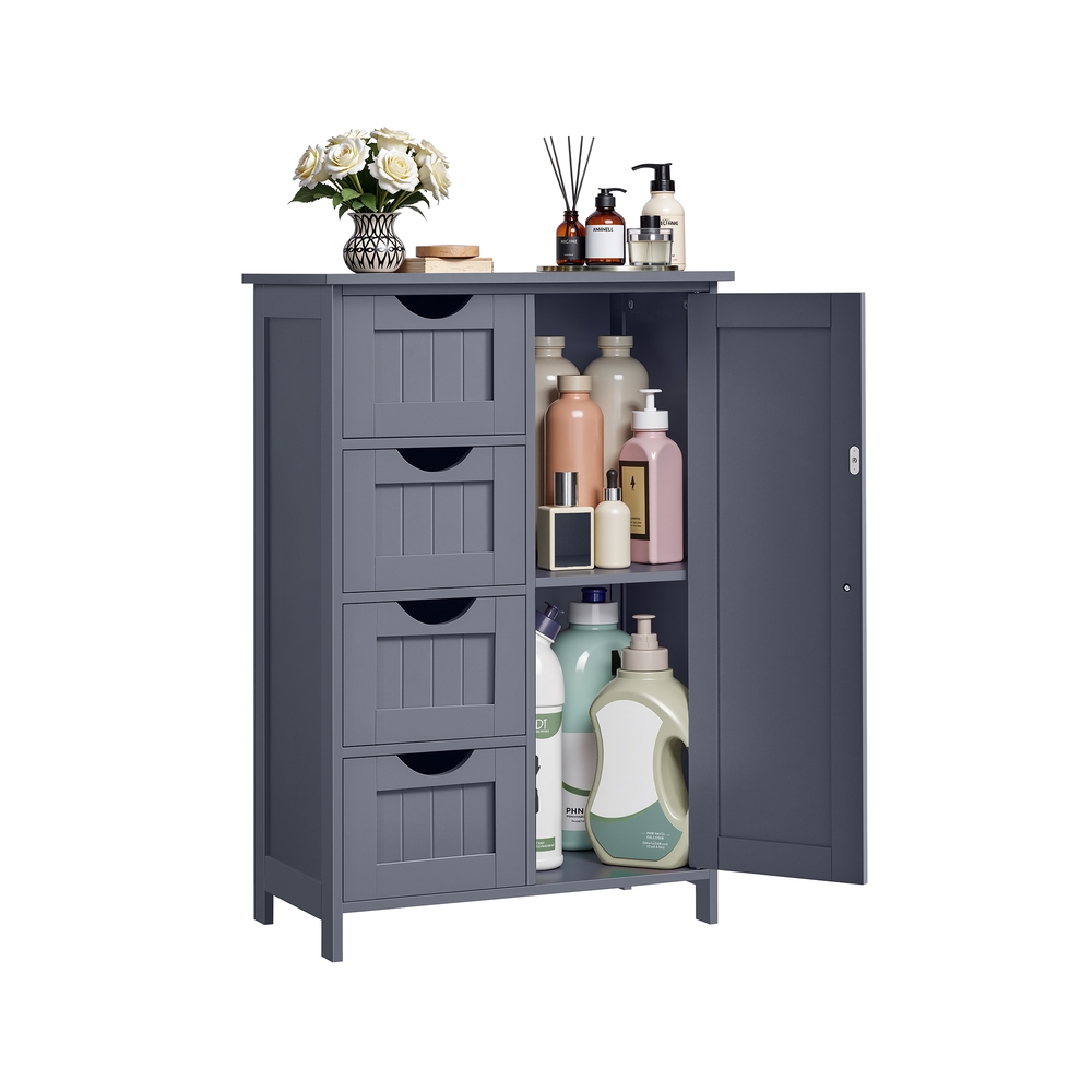 VASAGLE Badschrank LHC41GY dunkelgrau 55,0 x 28,5 x 82,0 cm