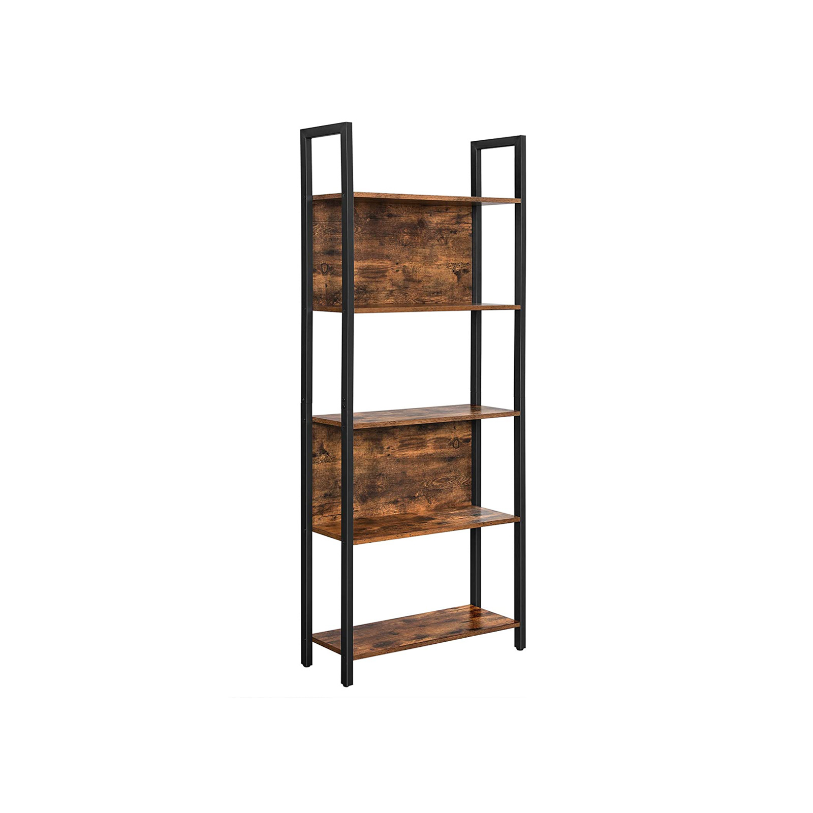Songmics - vasagle Bücherregal Küchenregal Standregal mit 5 offenen Regalebenen Flur Küche Büro stabiles Stahlgestell Industrie-Design