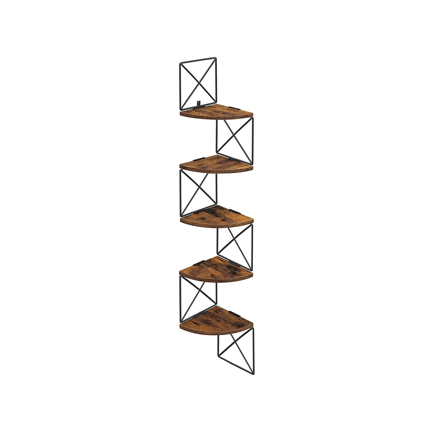 Eckregal mit 5 Ebenen Wandmontage