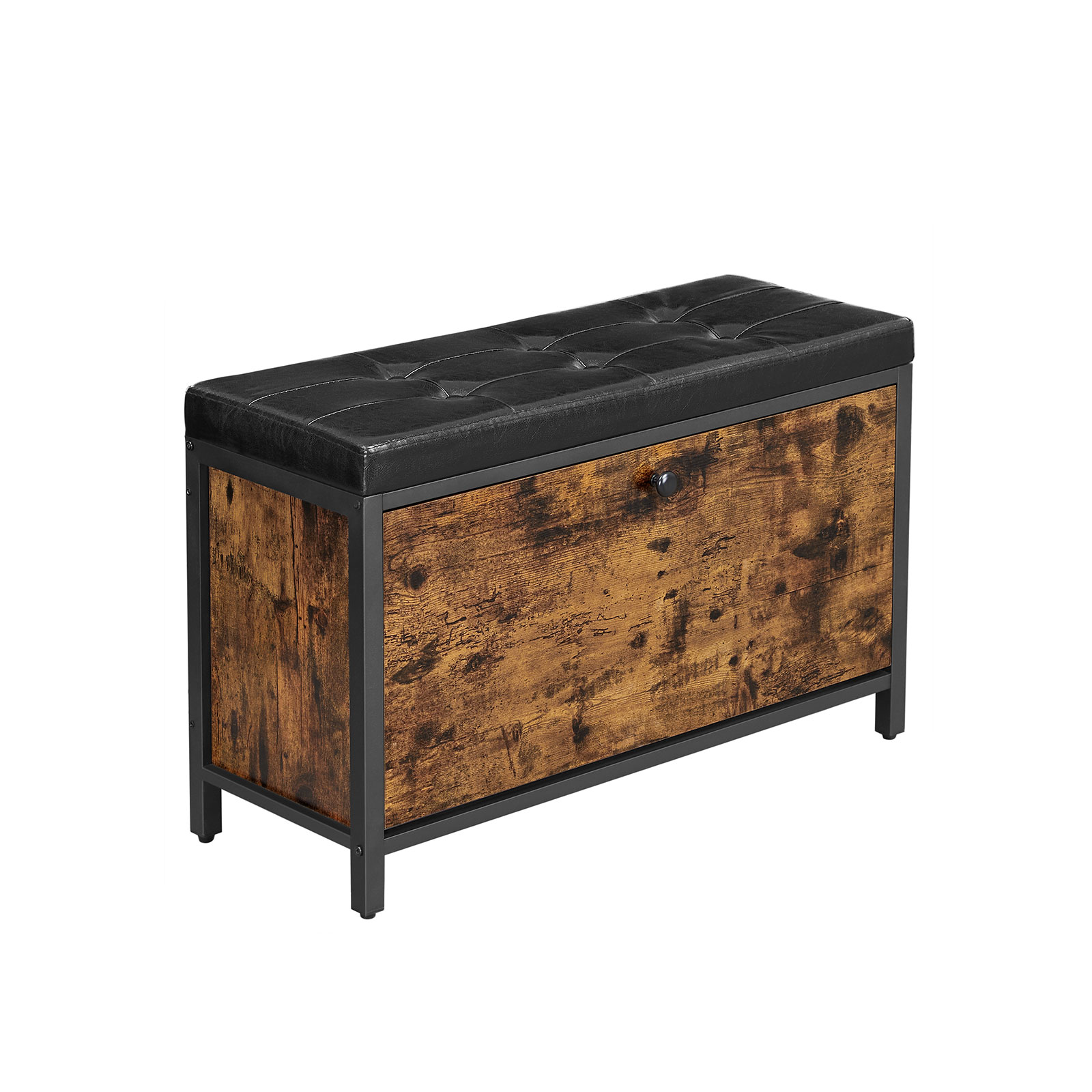 VASAGLE Schuhbank LSB049B01 vintagebraun, schwarz Holz 80,0 cm