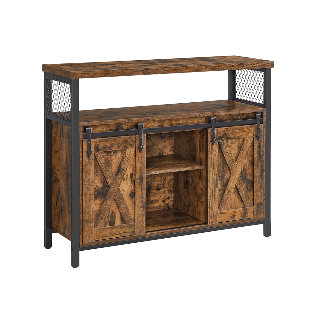 VASAGLE Sideboard, LSC092B01 braun 100,0 x 33,0 x 80,0 cm, 1 St.