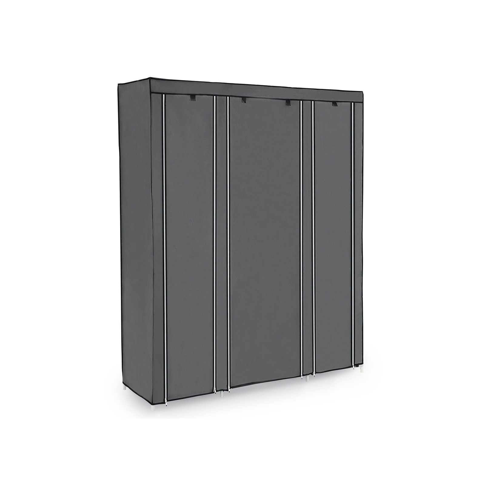 Songmics - Kleiderschrank xxl 175 x 150 x 45 cm Faltschrank Stoffschrank mit Kleiderstange Grau LSF03G - Grau