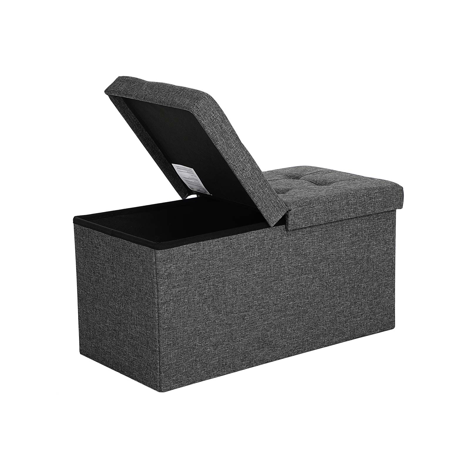 SONGMICS Sitztruhe LSF46GYZ dunkelgrau Stoff 76,0 cm