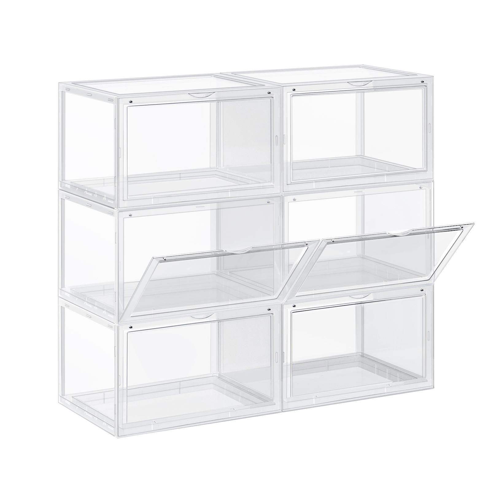 Schuhboxen 6 Stk bis Größe 46 Transparent
