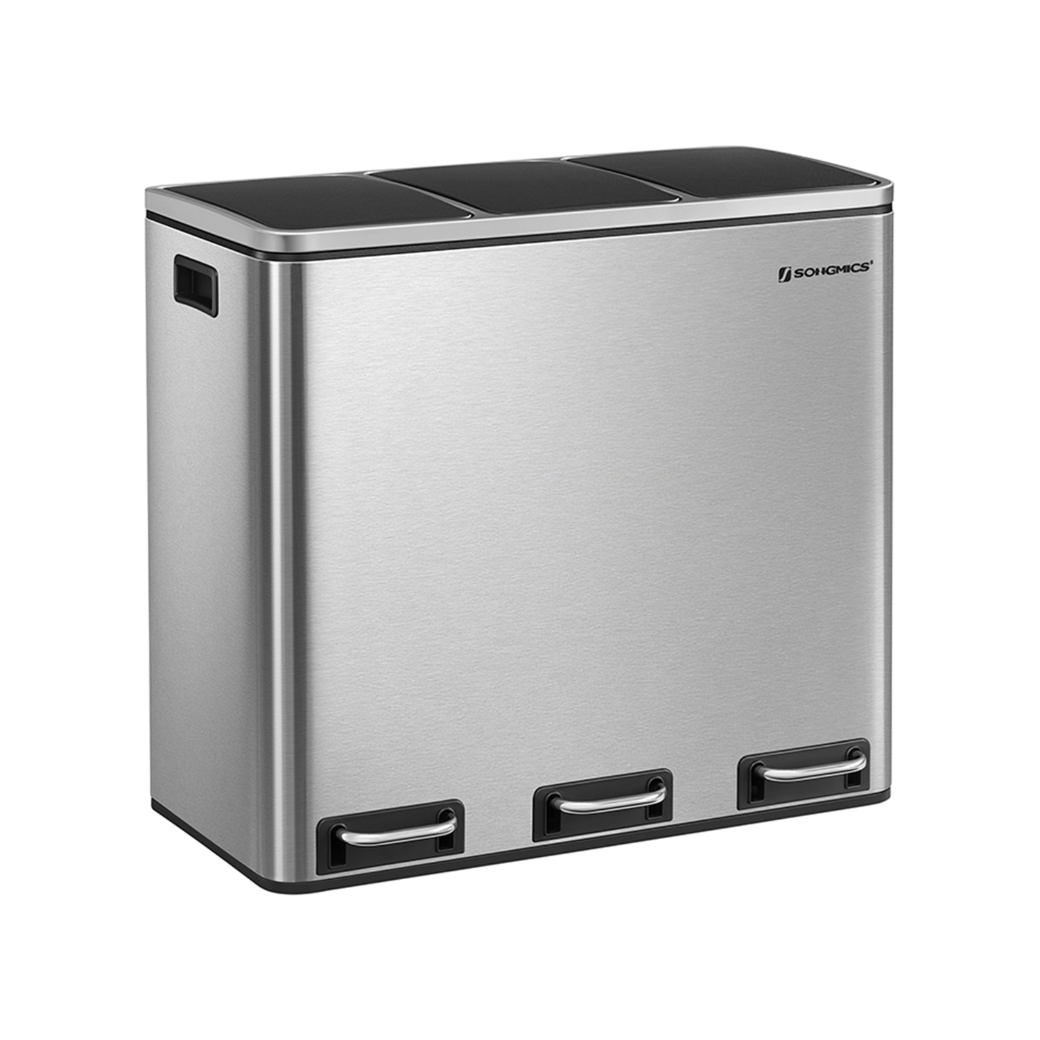 SONGMICS Mülltrenner 3x 18,0 l silber, 1 St.