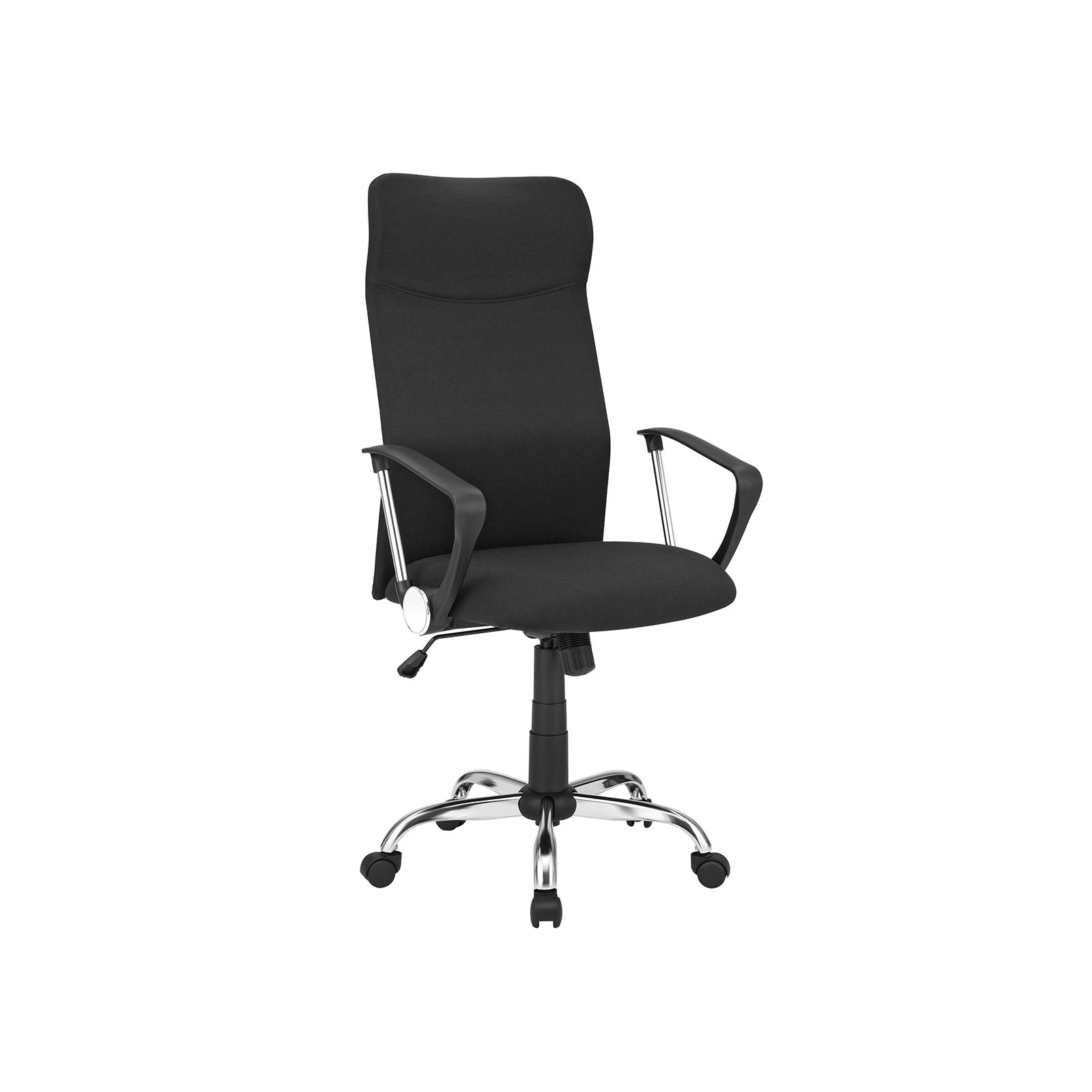 SONGMICS Bürostuhl, OBN034B01 Stoff schwarz, Gestell silber