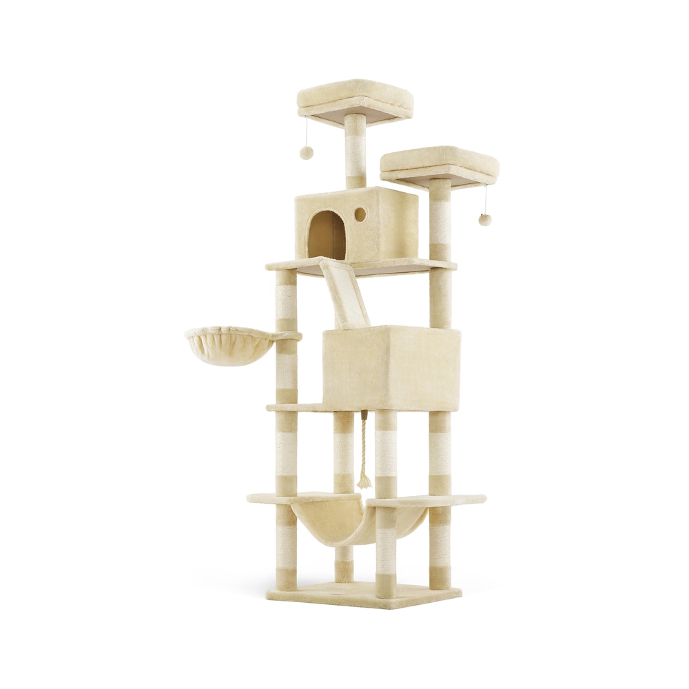Kattträd, 60x50x206 cm, Beige
