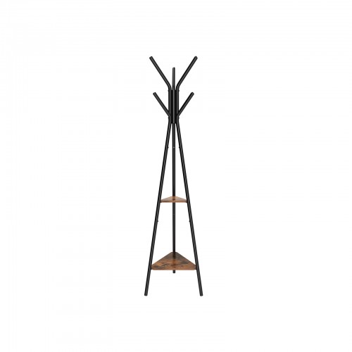 Garderobenständer mit 2 Regalen - H179 cm - Holz - Calicosy