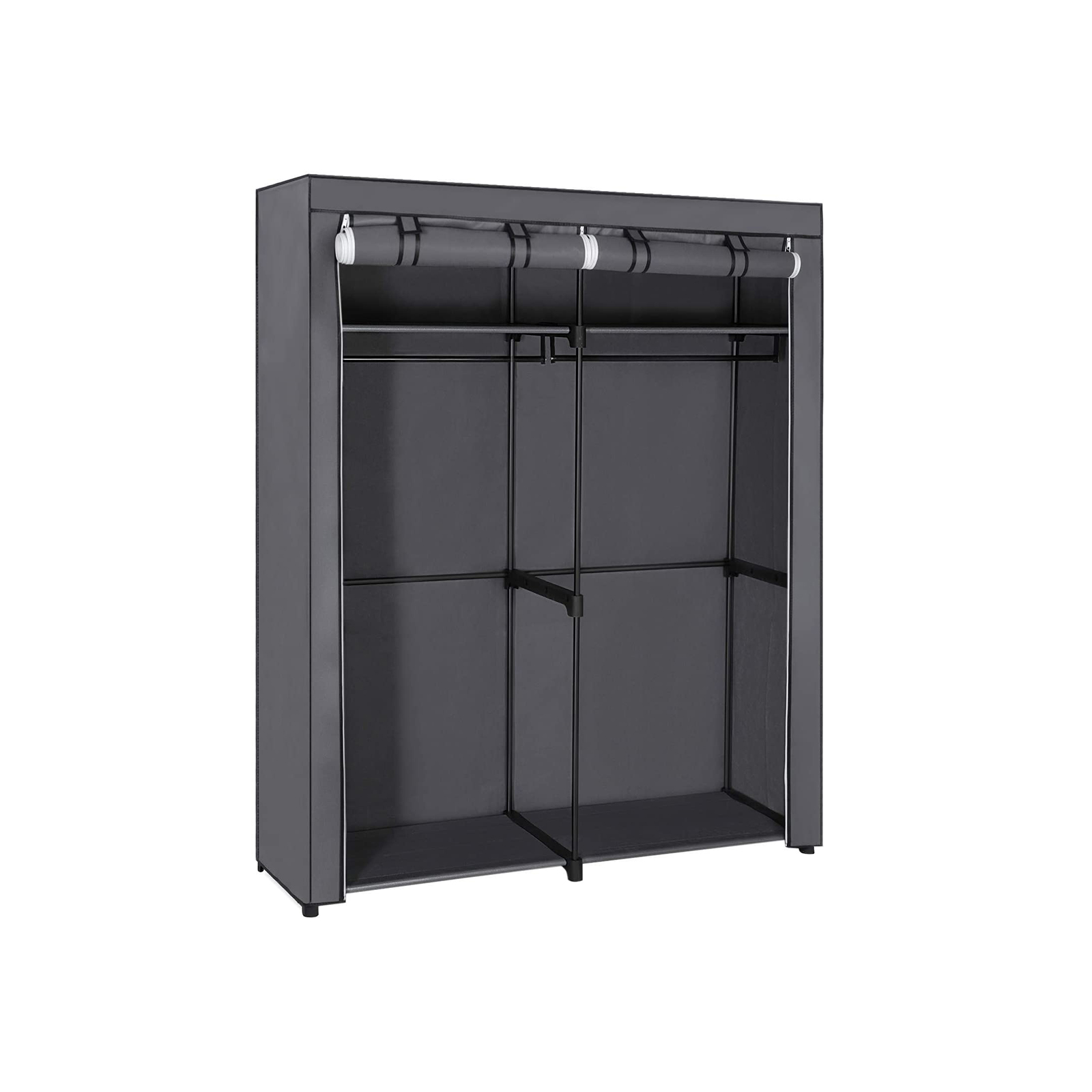 Kleiderschrank Garderobe mit Kleiderstangen Aufbewahrung für Kleidung Stoffschrank Kleiderständer faltbar Ankleidezimmer Schlafzimmer 140 x
