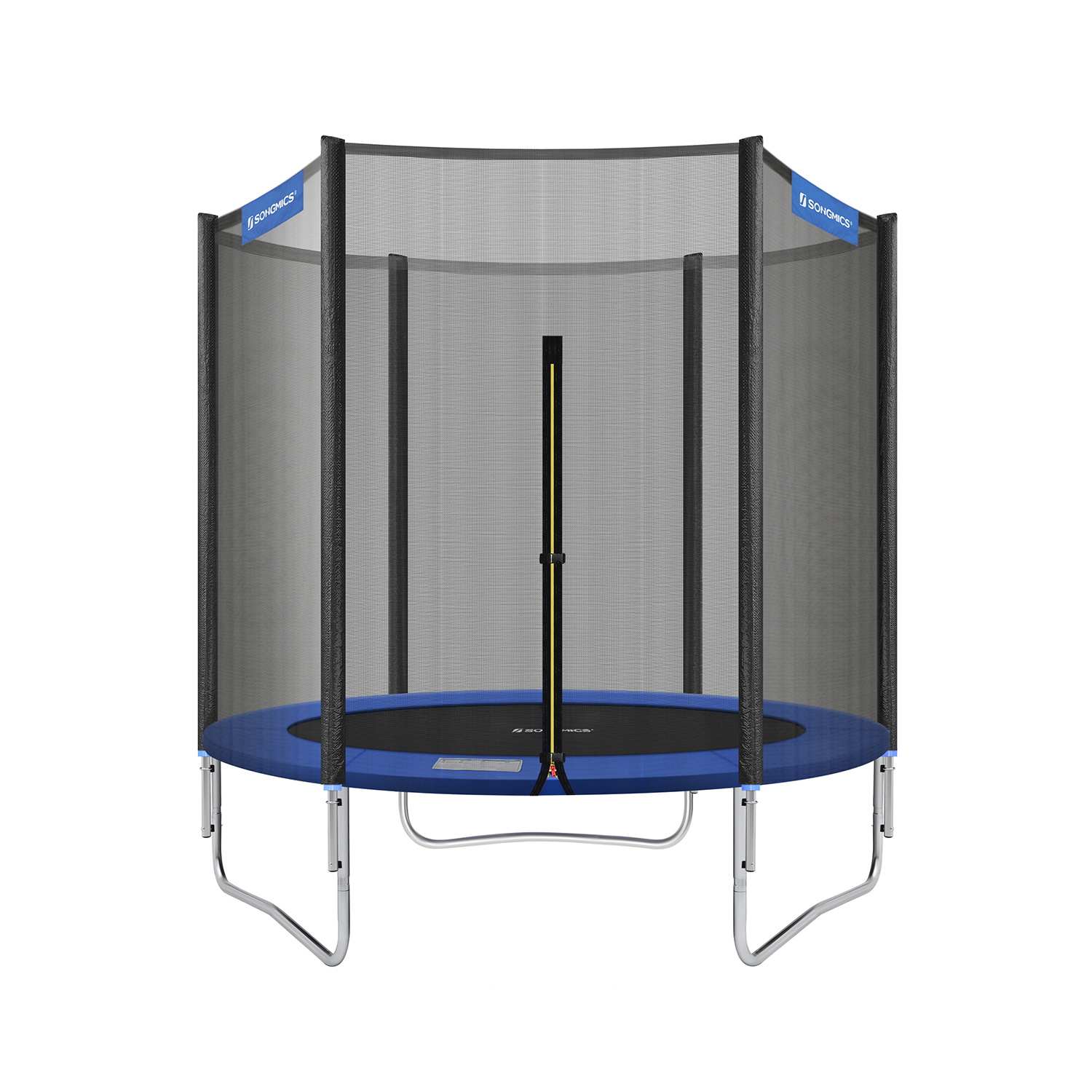 Trampolin ø 183 cm tüv Rheinland GS-Zertifikat rundes Gartentrampolin mit Sicherheitsnetz mit gepolsterten Stangen Sicherheitsabdeckung sicher
