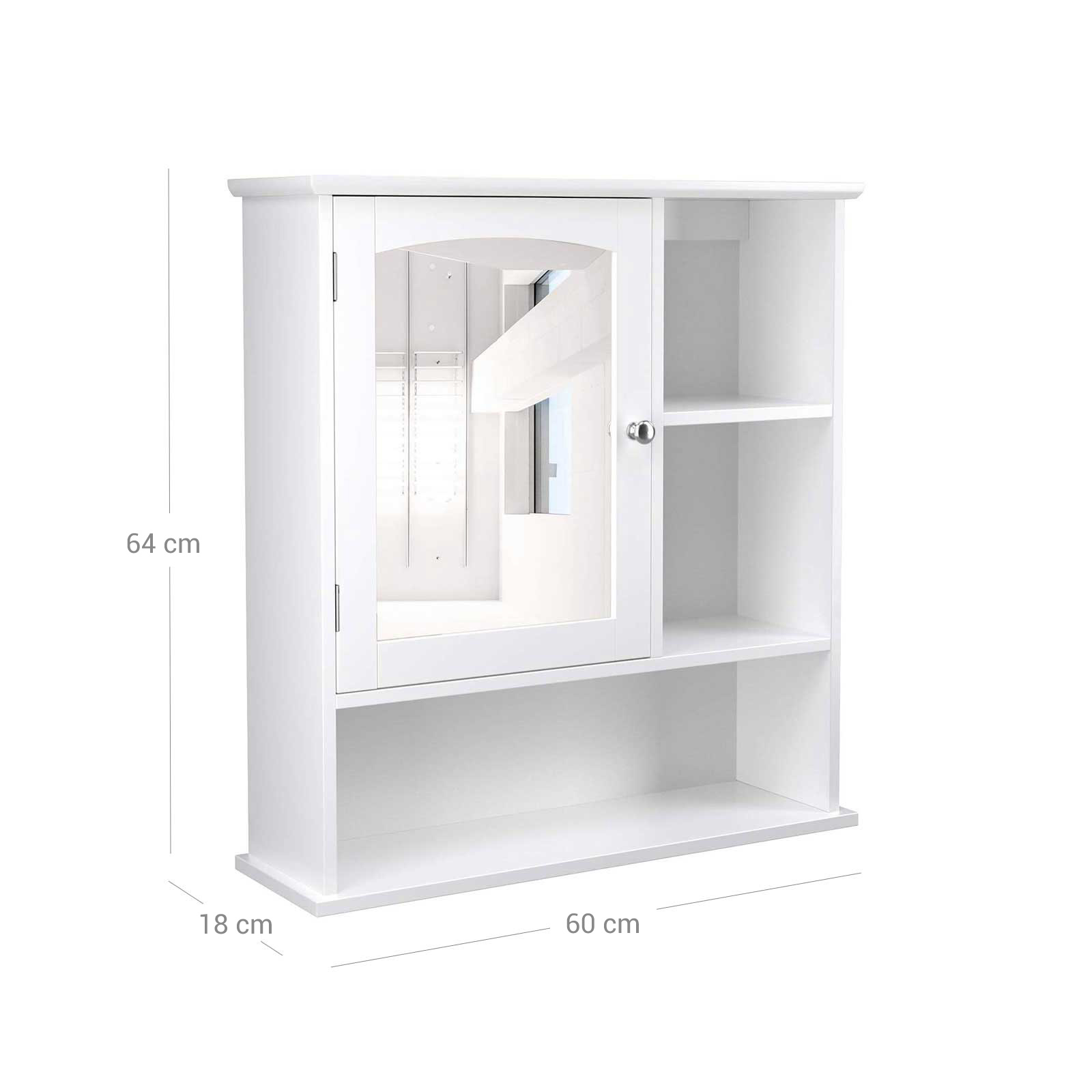 Wandschrank mit Spiegel - Wandschrank | VASAGLE von SONGMICS