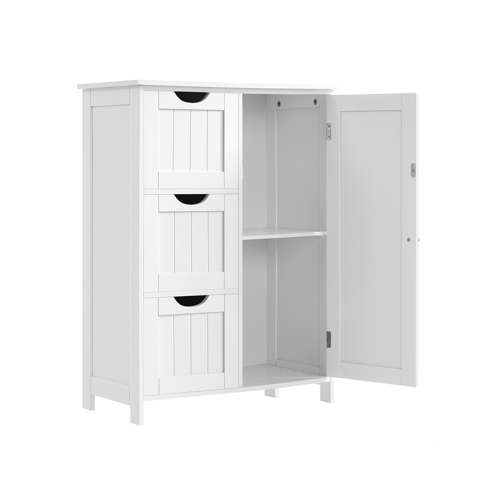 VASAGLE Badschrank BBC49WT weiß 60,0 x 30,0 x 81,0 cm