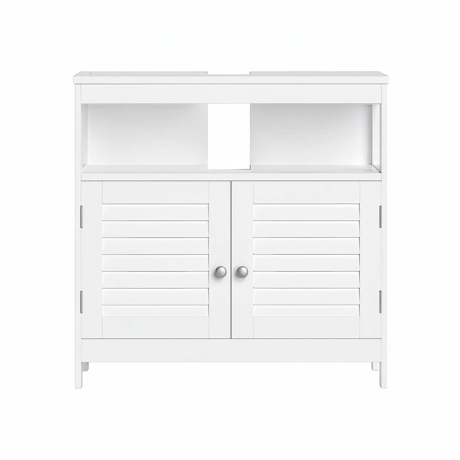 Unterschrank, Badezimmerschrank, mit 2 Lamellentüren